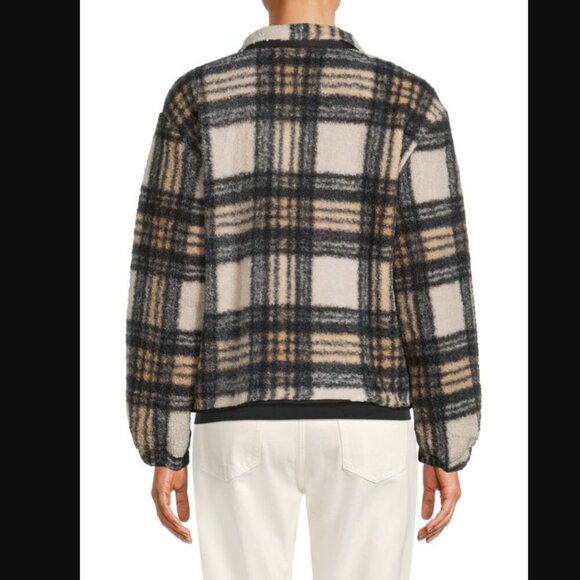 Sanctuary XXL 2XL Plaid Faux Fur Jacket Nordstrom - Picture 2 of 5